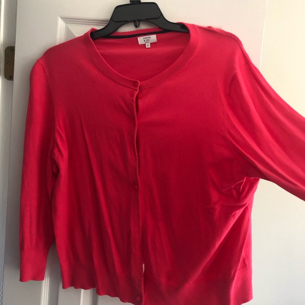 Crown & Ivy Pink Cardigan